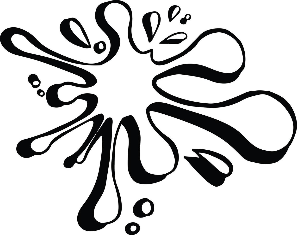 Doodle vector stars .Shooting and falling stars. Vector illustration