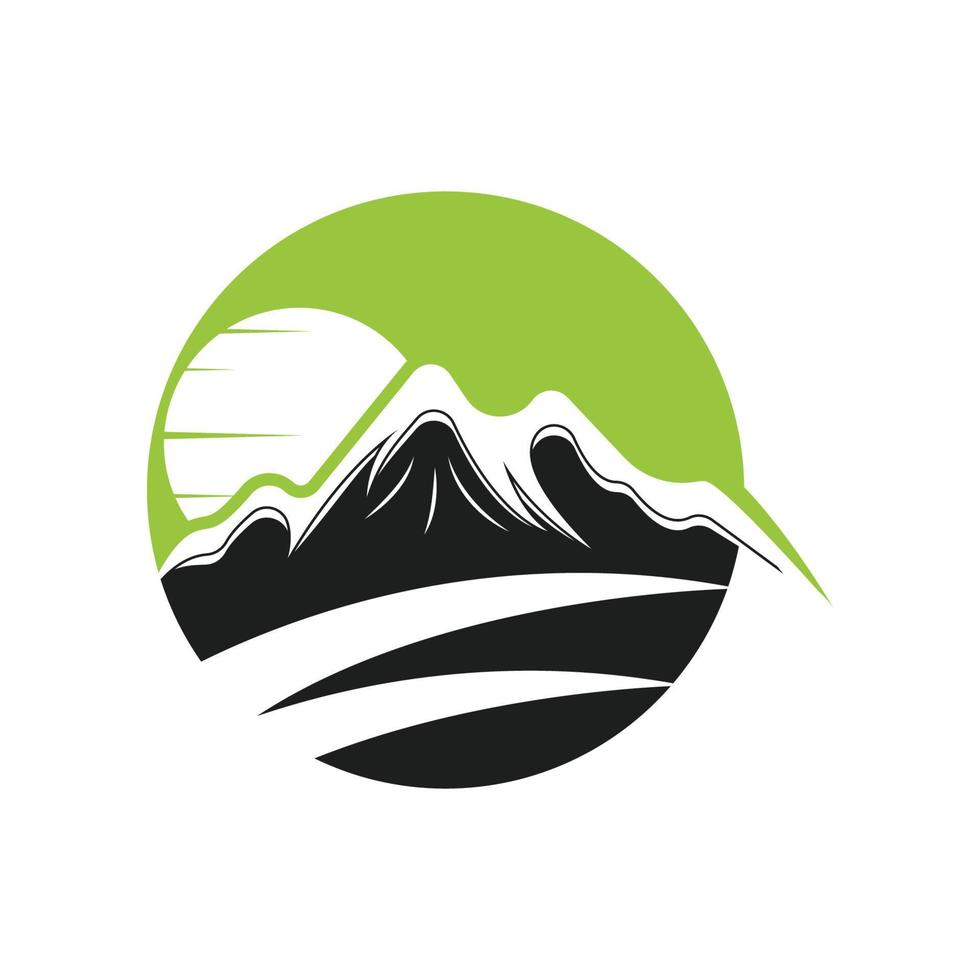 Mountain icon logo template design vector