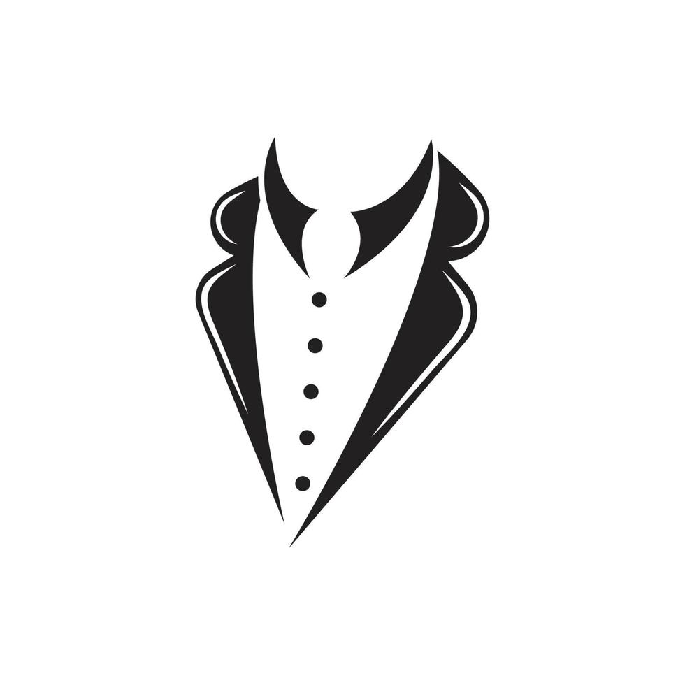 icono clásico de corbata y traje de hombre de moda vector