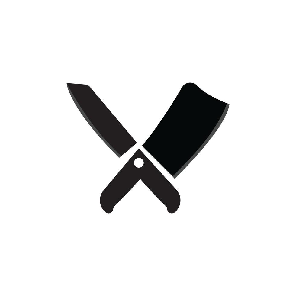 plantilla de icono de logotipo de cuchillo y vector de símbolo