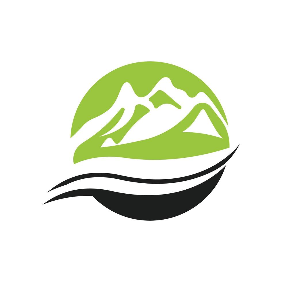 Mountain icon logo template design vector