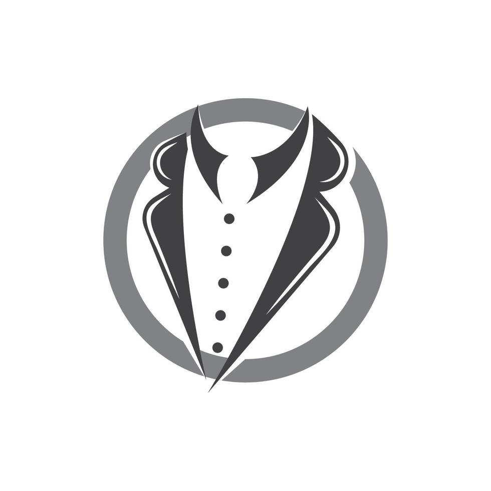 icono clásico de corbata y traje de hombre de moda vector