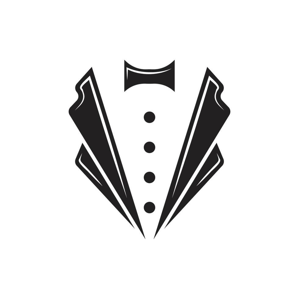 icono clásico de corbata y traje de hombre de moda vector