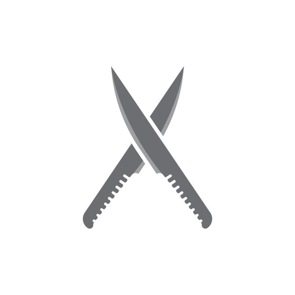 plantilla de icono de logotipo de cuchillo y vector de símbolo