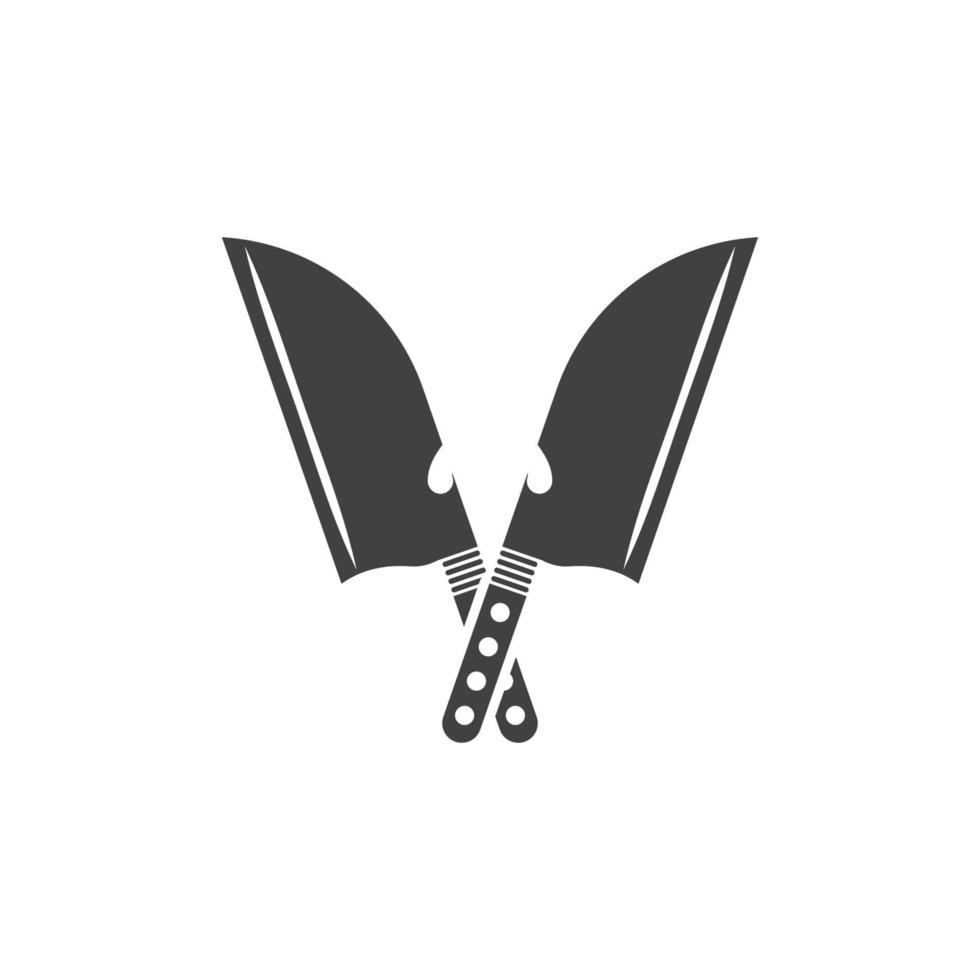 Knife logo icon template and symbol vector
