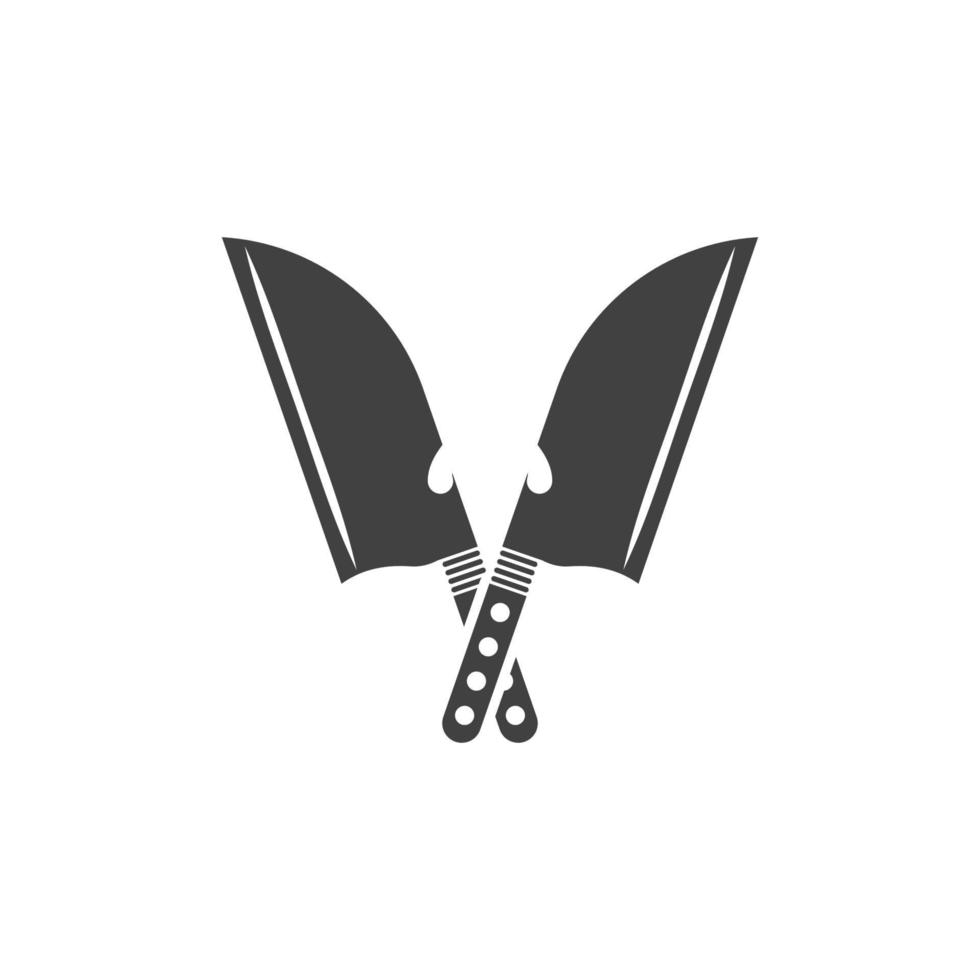 plantilla de icono de logotipo de cuchillo y vector de símbolo