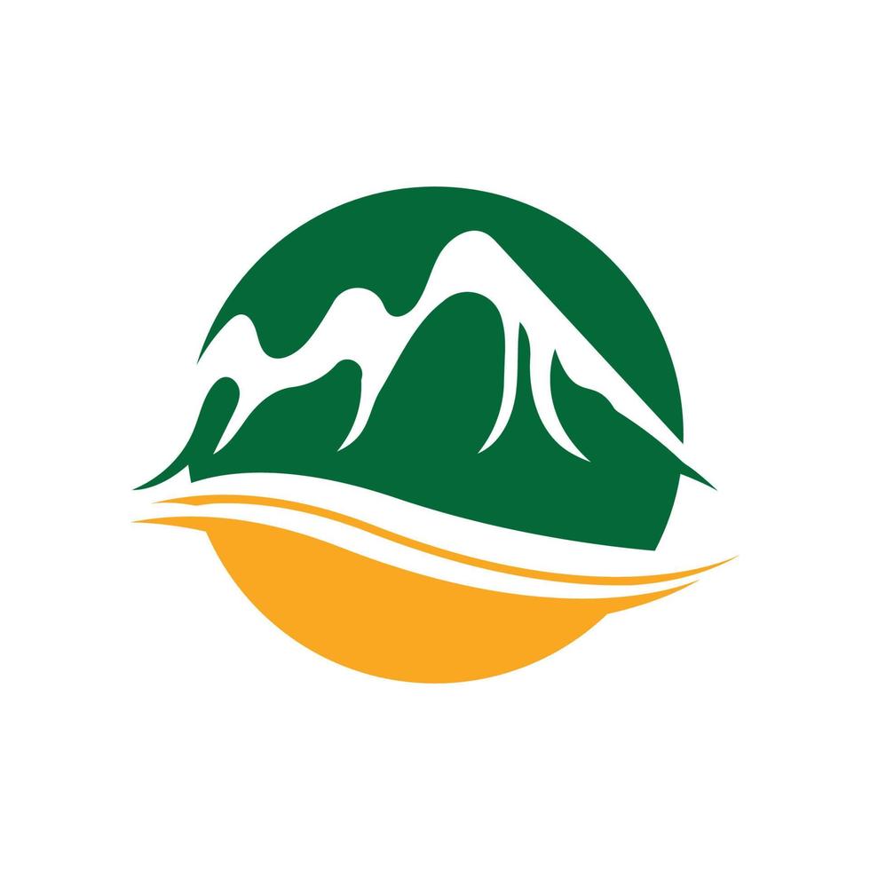 Mountain icon logo template design vector