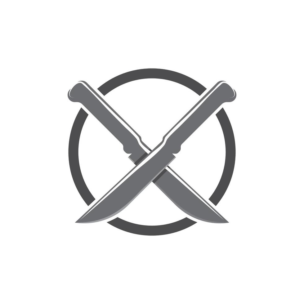 Knife logo icon template and symbol vector