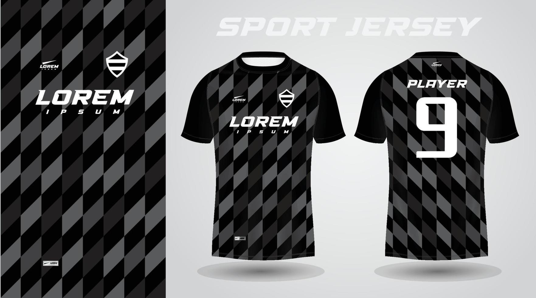 black t-shirt sport jersey design vector
