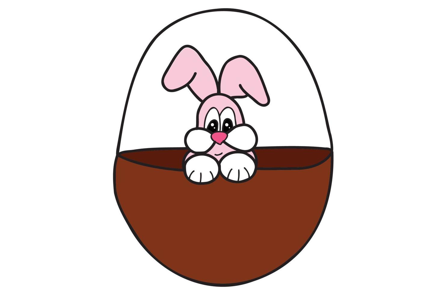 Rabbit in a basket, designed for cards, birthdays, new year, clothes printing and can be used in different occasions. vector