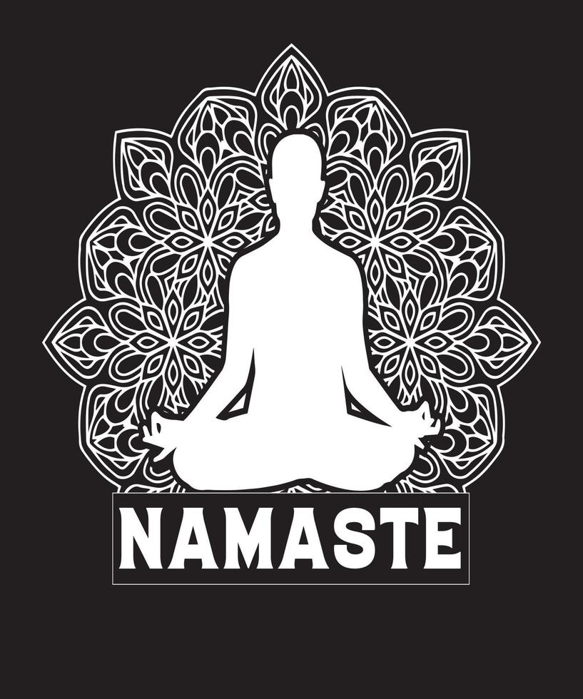 diseño de camiseta namaste.eps vector