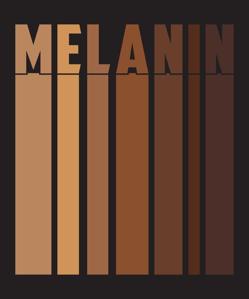 MELANIN TSHIRT DESIGN vector