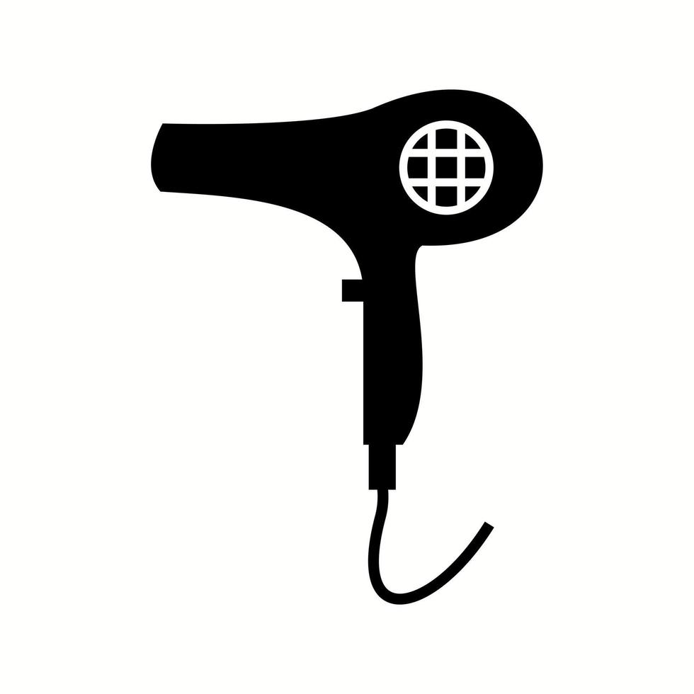 Unique Blow Dryer Glyph Vector Icon