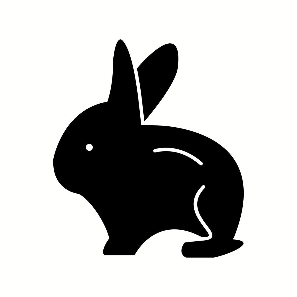Unique Rabbit Vector Glyph Icon
