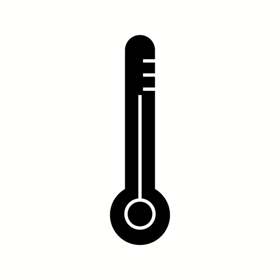 Unique thermometer Vector Glyph Icon