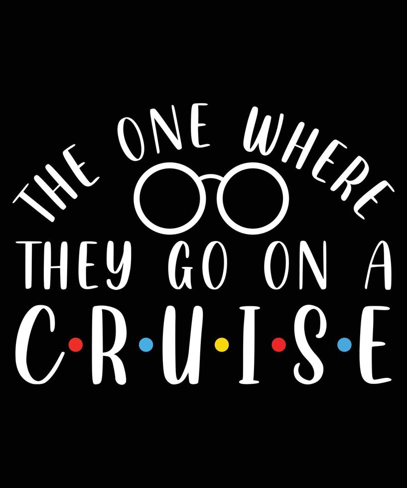 THE ONE WHERE THEY GO ON A CRUISE vector