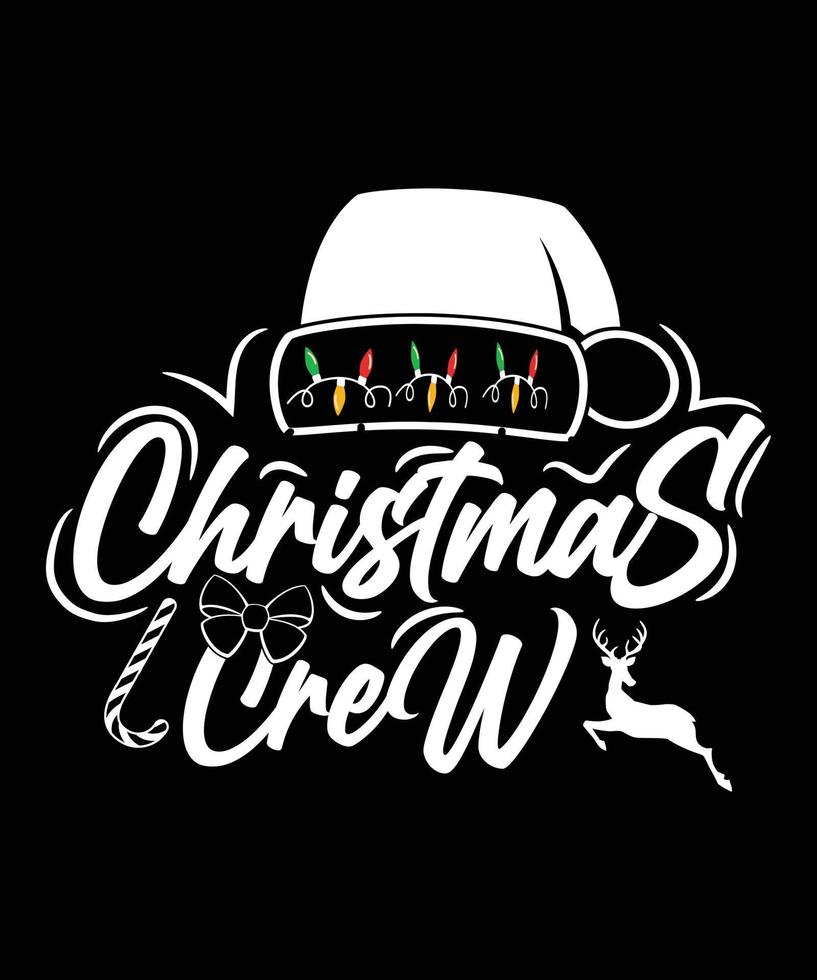 Christmas Crew T-shirt Design vector