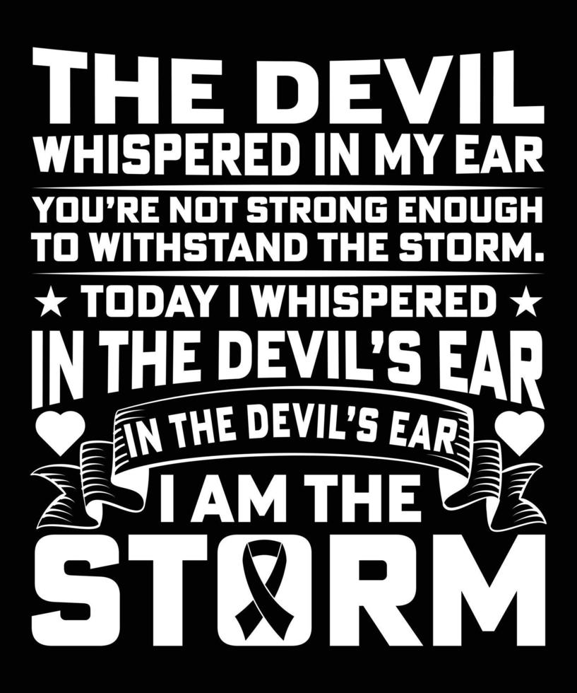 THE DEVIL WHISPERED IN MY EAR YOU ARE NOT STRONG ENOUGH vector