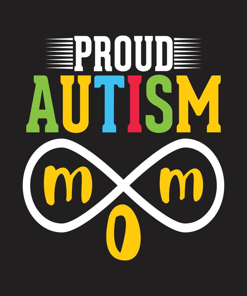 orgulloso autismo mamá camiseta design.eps vector