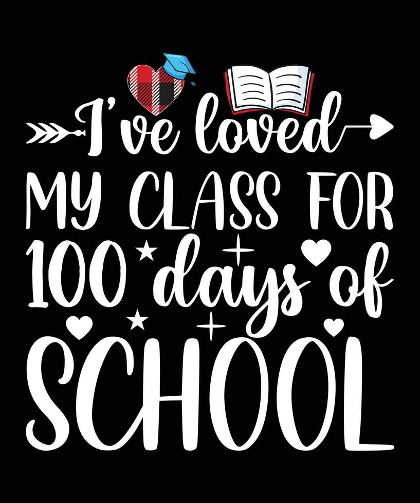 I'VE LOVED MY-CLASS-FOR-100-DAYS-OF-SCHOOL-T-SHIRT-DESIGN vector