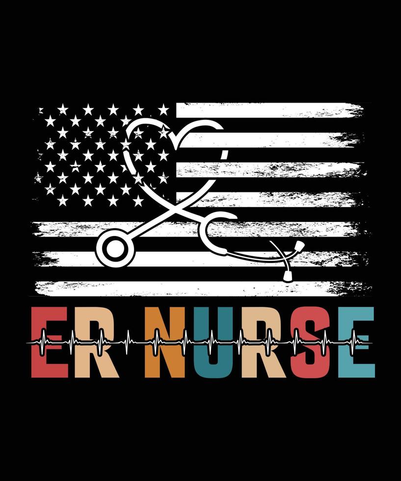 ER Nurse Falg Design vector