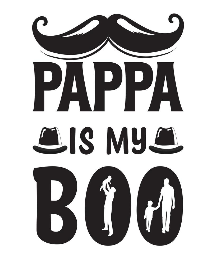 pappa es mi diseño de camiseta boo.eps vector