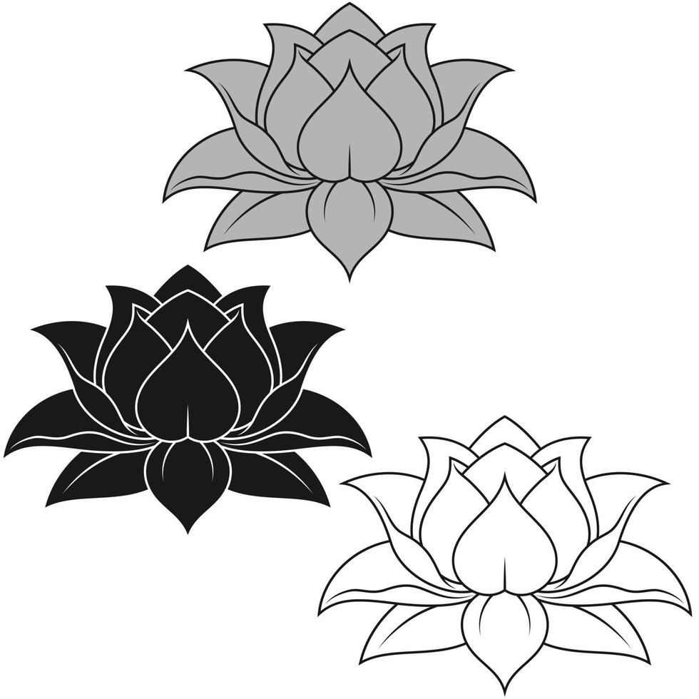 diseño de vector de flor de loto