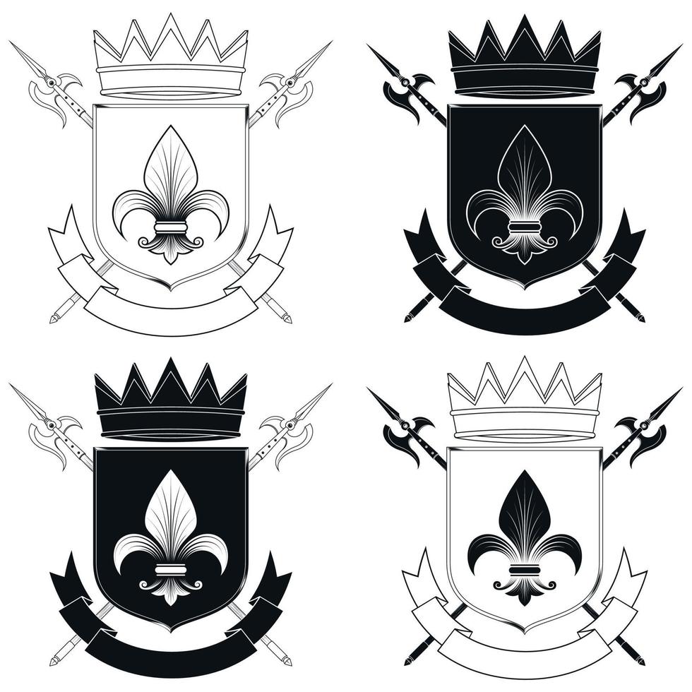 Illustration Medieval Coat of Arms vector