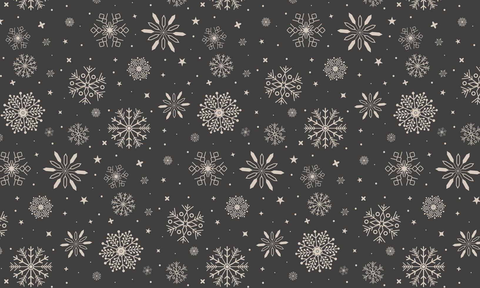 patrón de decoración de copos de nieve. fondo de nevadas vector