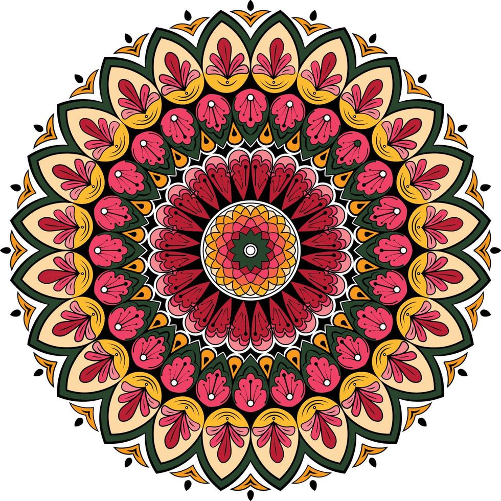 Hand drawn ornamental arabesque mandala background with abstract pattern in Arabic style. vector