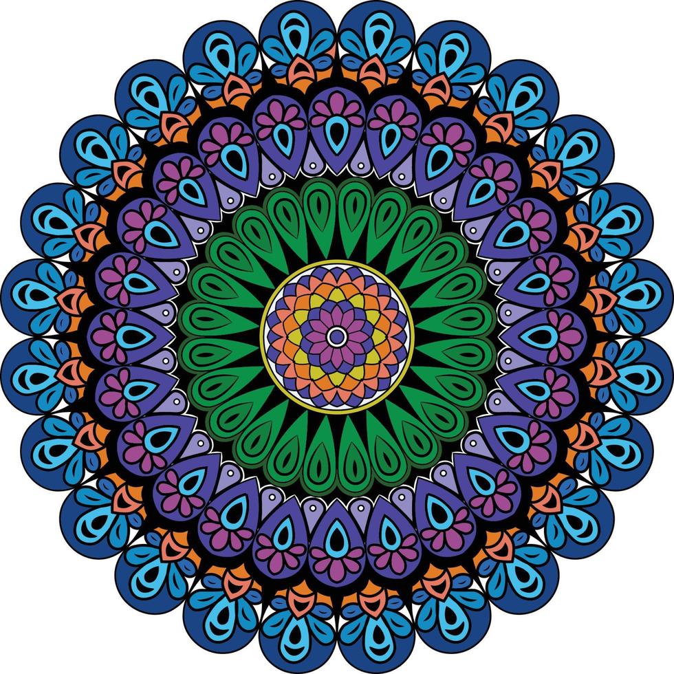 Hand drawn Mandala background with arabesque pattern Arabic Islamic east style for invitation cards vector