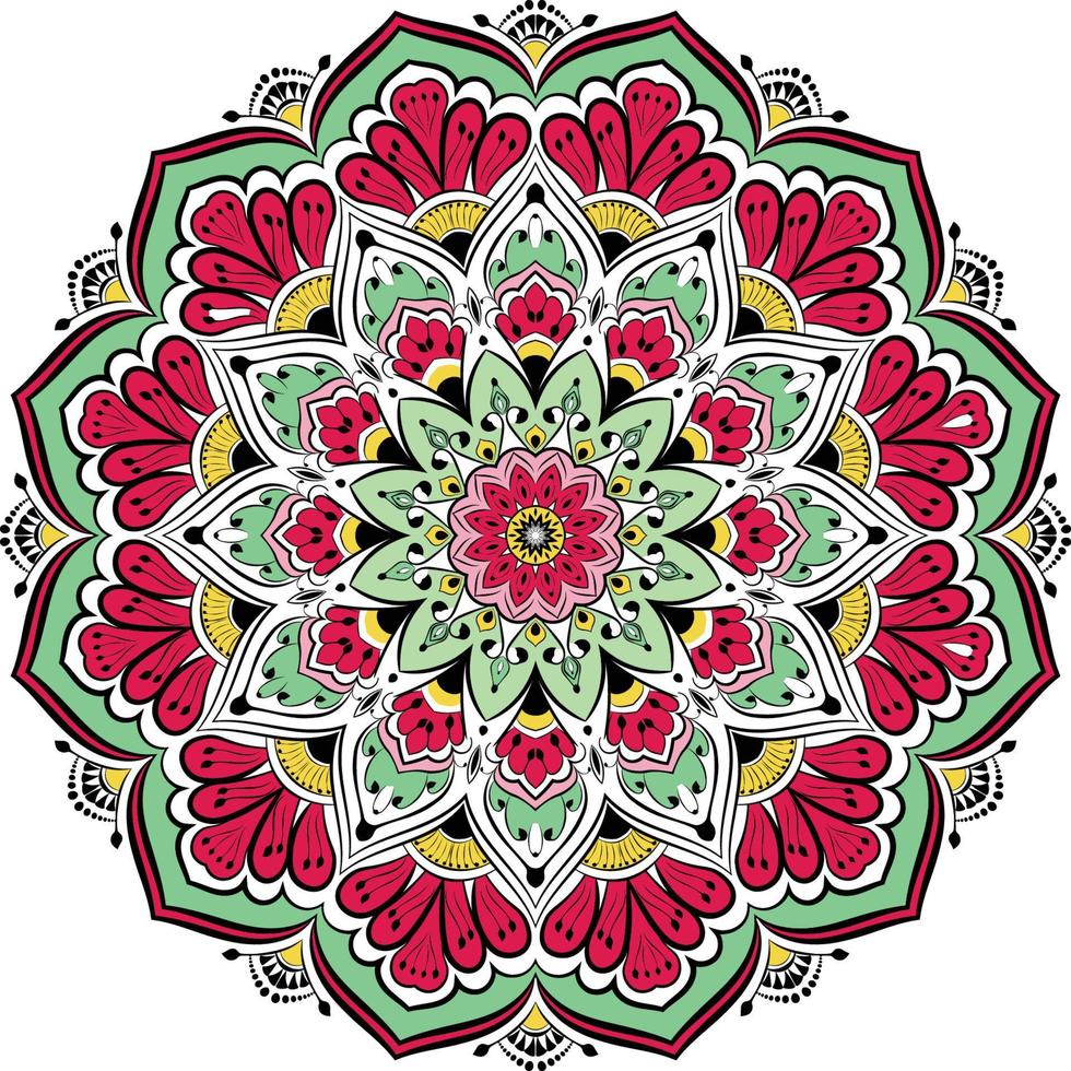 Hand drawn mandala background in arabesque pattern in Arabic Islamic east style. vector