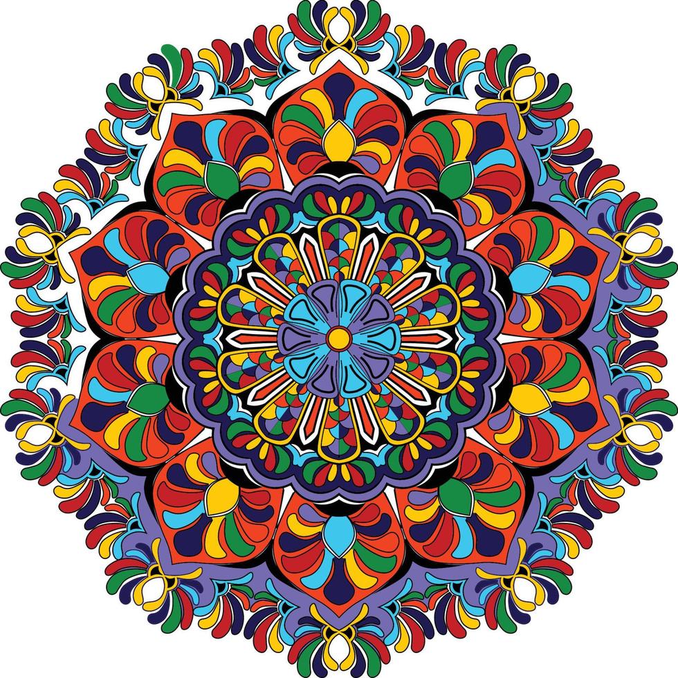 Arte abstracto de fondo de mandala arabesco dibujado a mano para tarjetas de visita, afiches, postales, folletos, volantes, invitaciones, pancartas, etiquetas y diseño de moda. vector