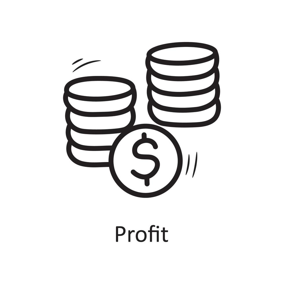 ilustración de diseño de icono de contorno de vector de beneficio. símbolo de negocio en el archivo eps 10 de fondo blanco