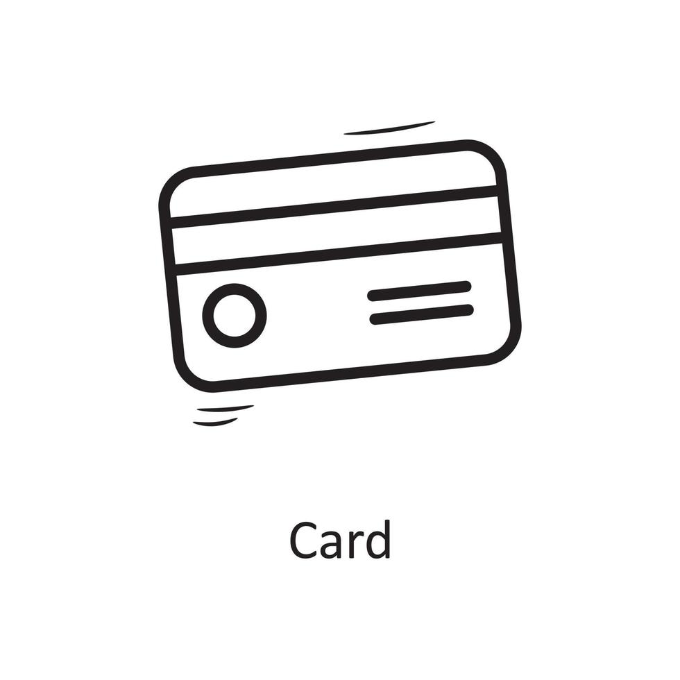Credit Card vector outline Icon Design illustration. Business Symbol on White background EPS 10 File