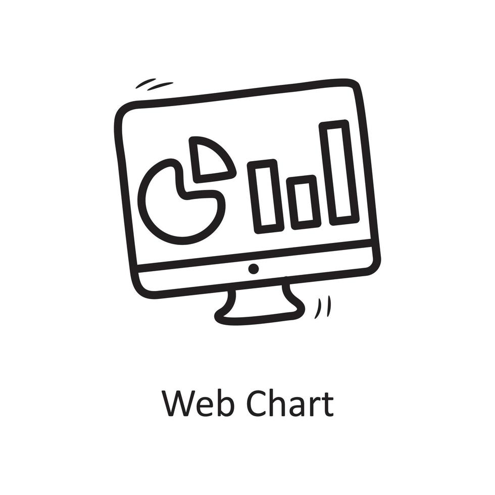 Web Chart vector outline Icon Design illustration. Business Symbol on White background EPS 10 File