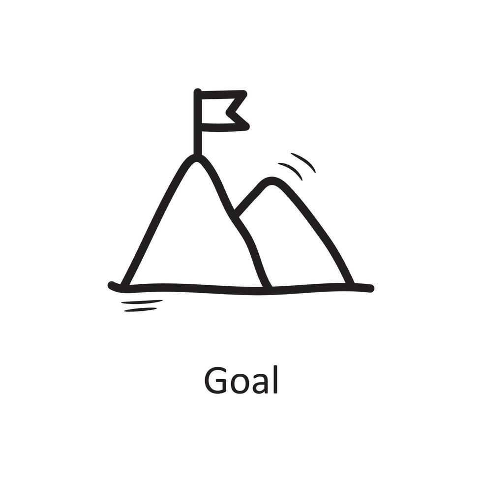 Goal vector outline Icon Design illustration. Business Symbol on White background EPS 10 File