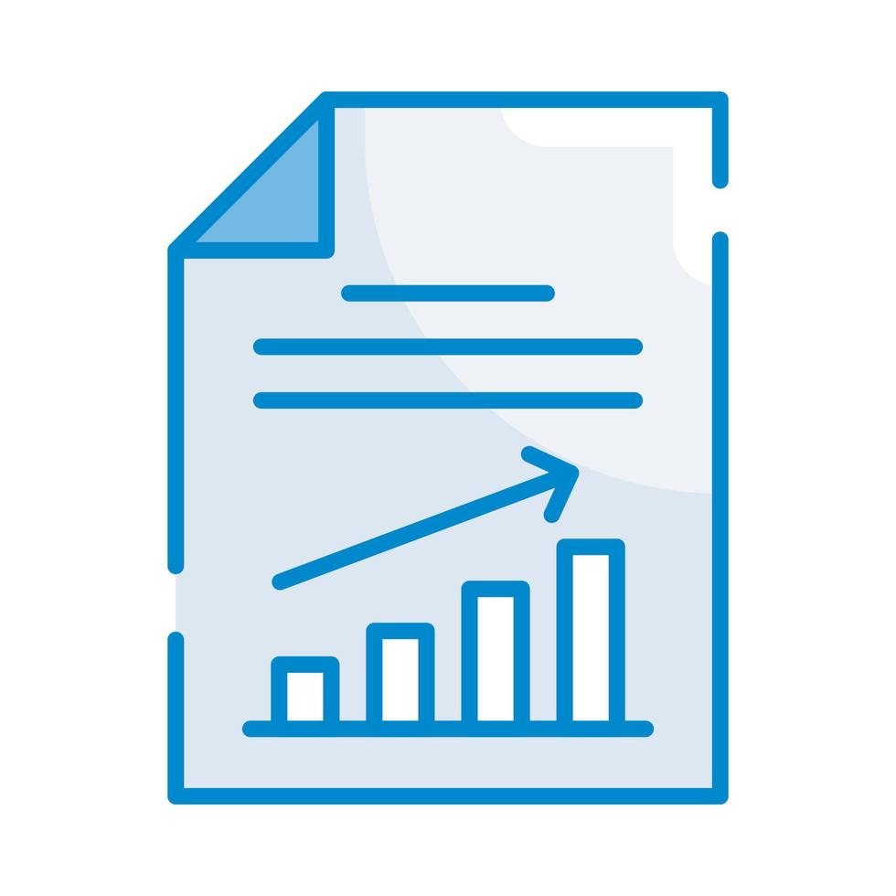 Growth Vector Style illustration. Business and Finance Blue Colour Icon.