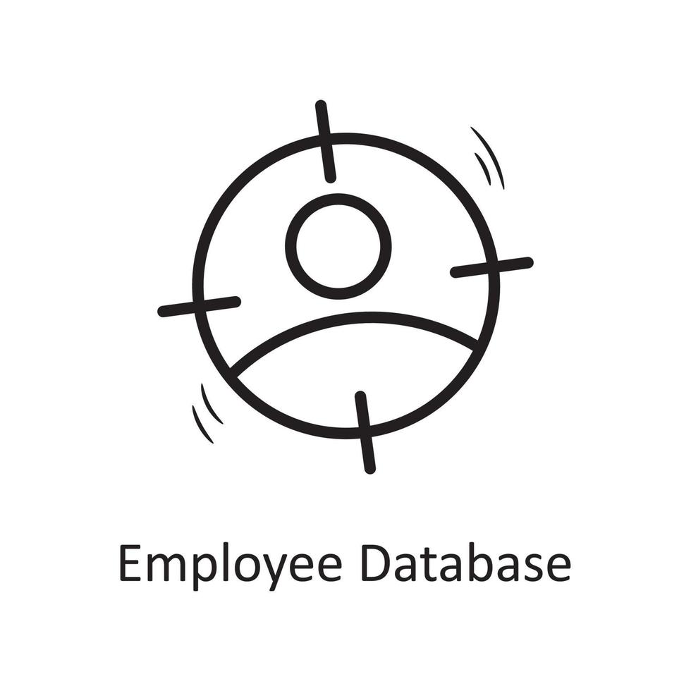 Employee Database vector outline Icon Design illustration. Business Symbol on White background EPS 10 File