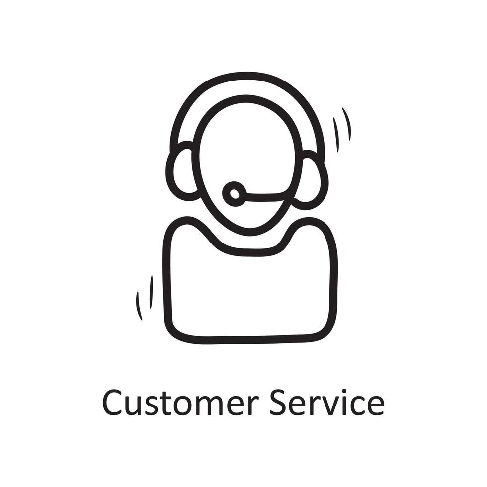 Customer Service vector outline Icon Design illustration. Business Symbol on White background EPS 10 File