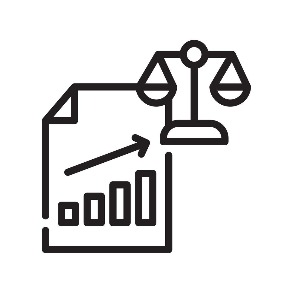 Balance Sheet Vector Style illustration. Business and Finance Outline Icon.