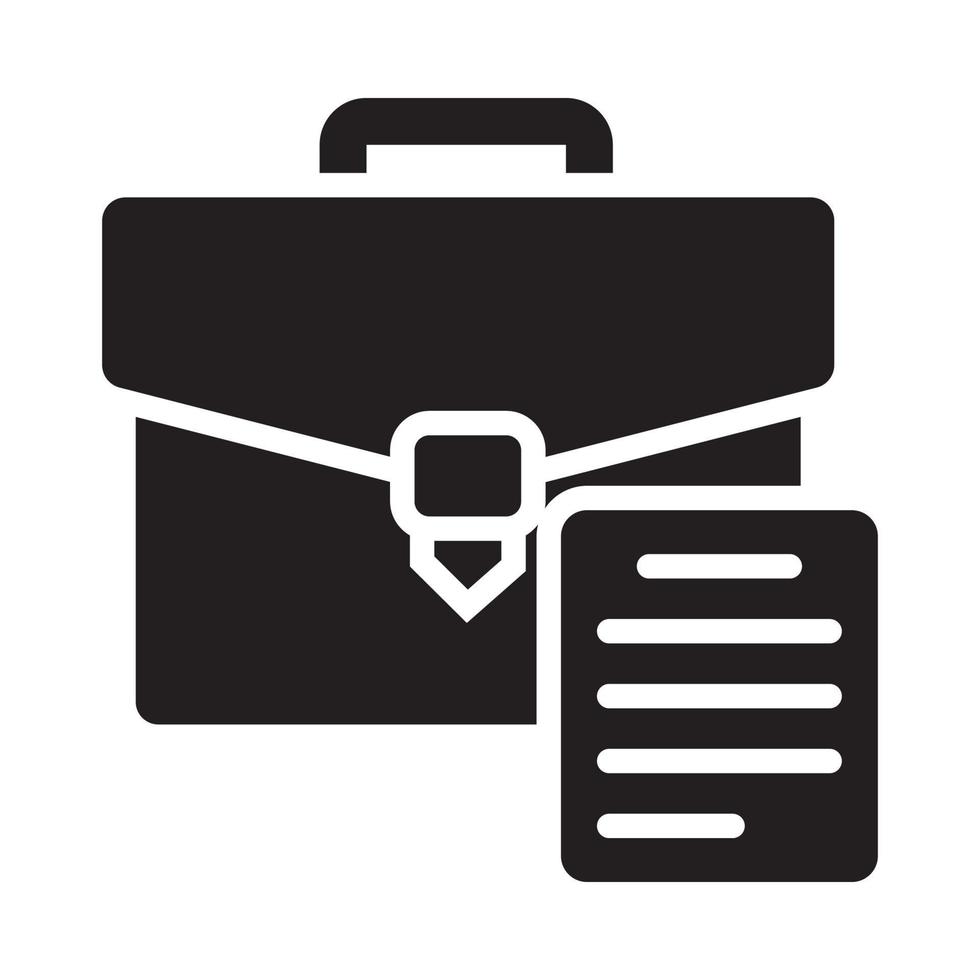 Portfolio Vector Style illustration. Business and Finance Solid Icon.