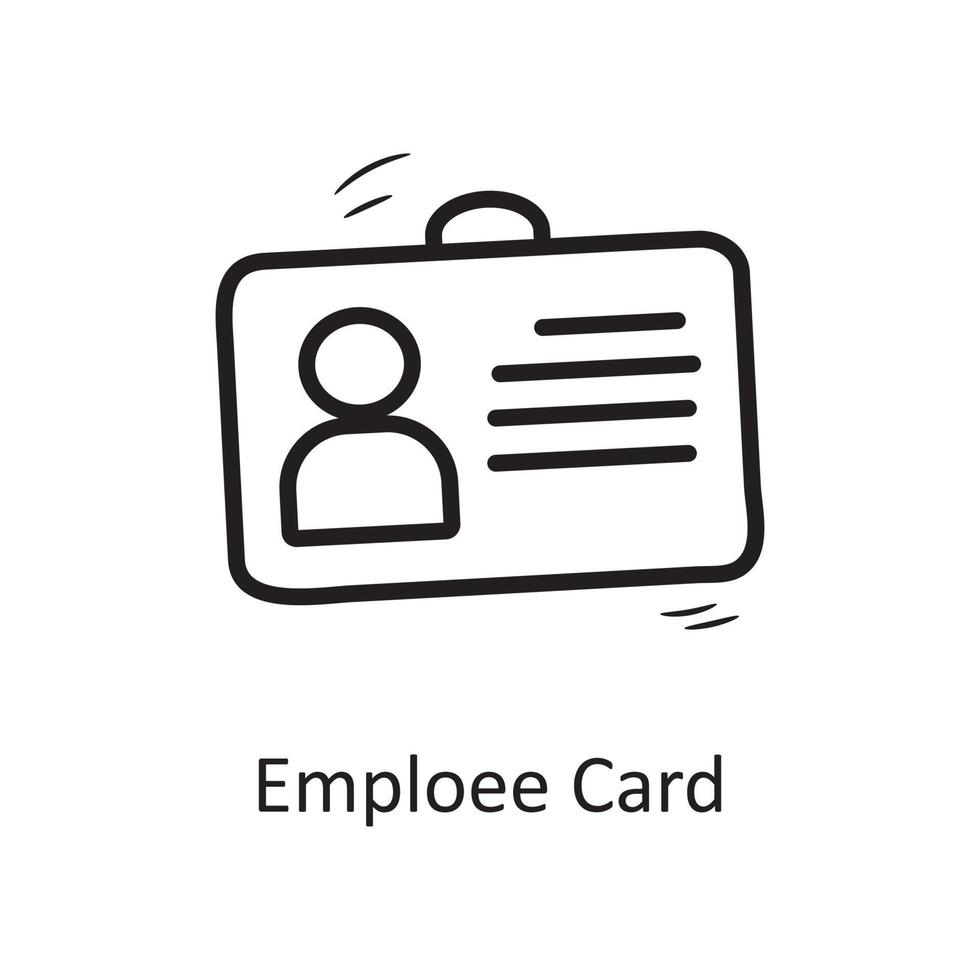 employee Card vector outline Icon Design illustration. Business Symbol on White background EPS 10 File