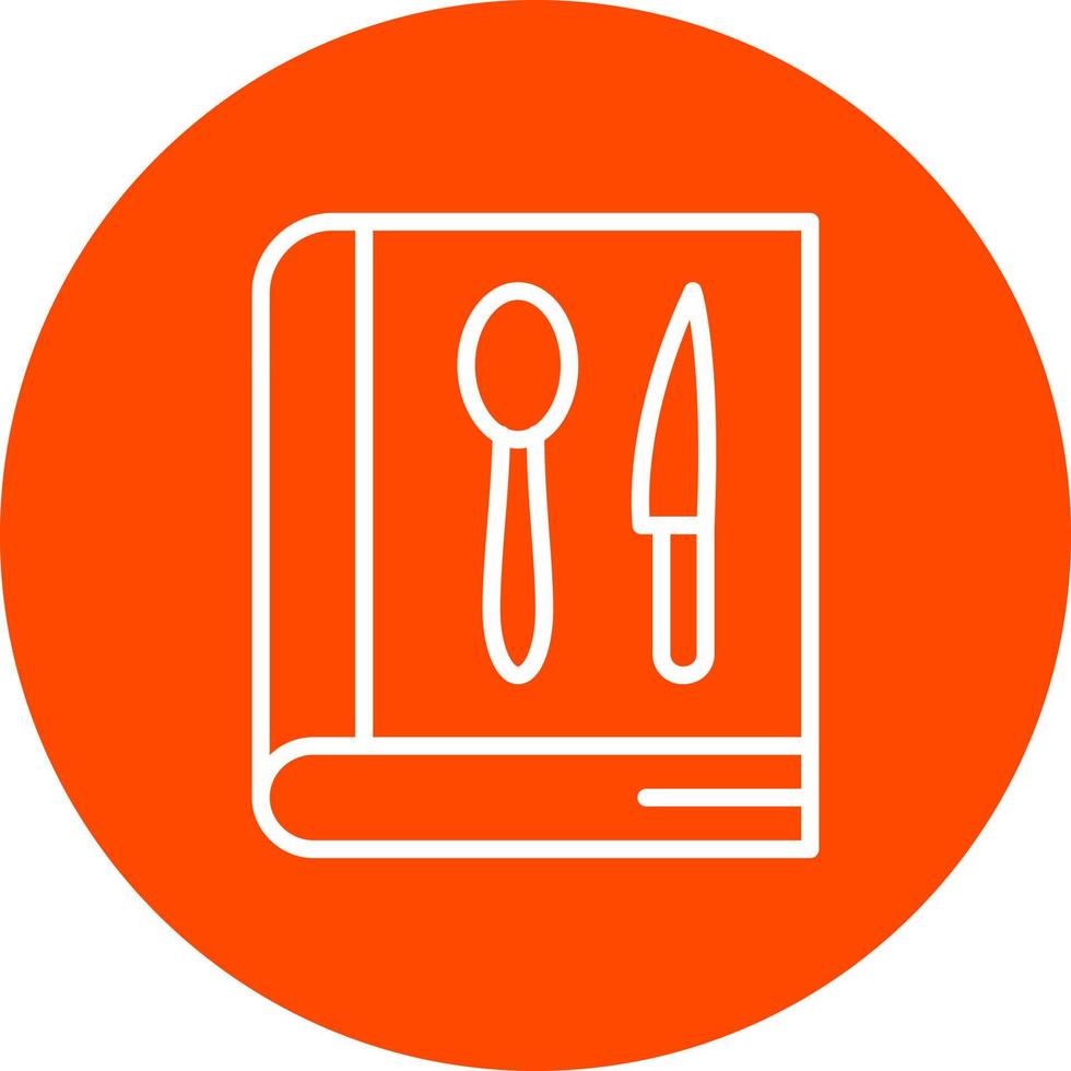 icono de vector de libro de recetas