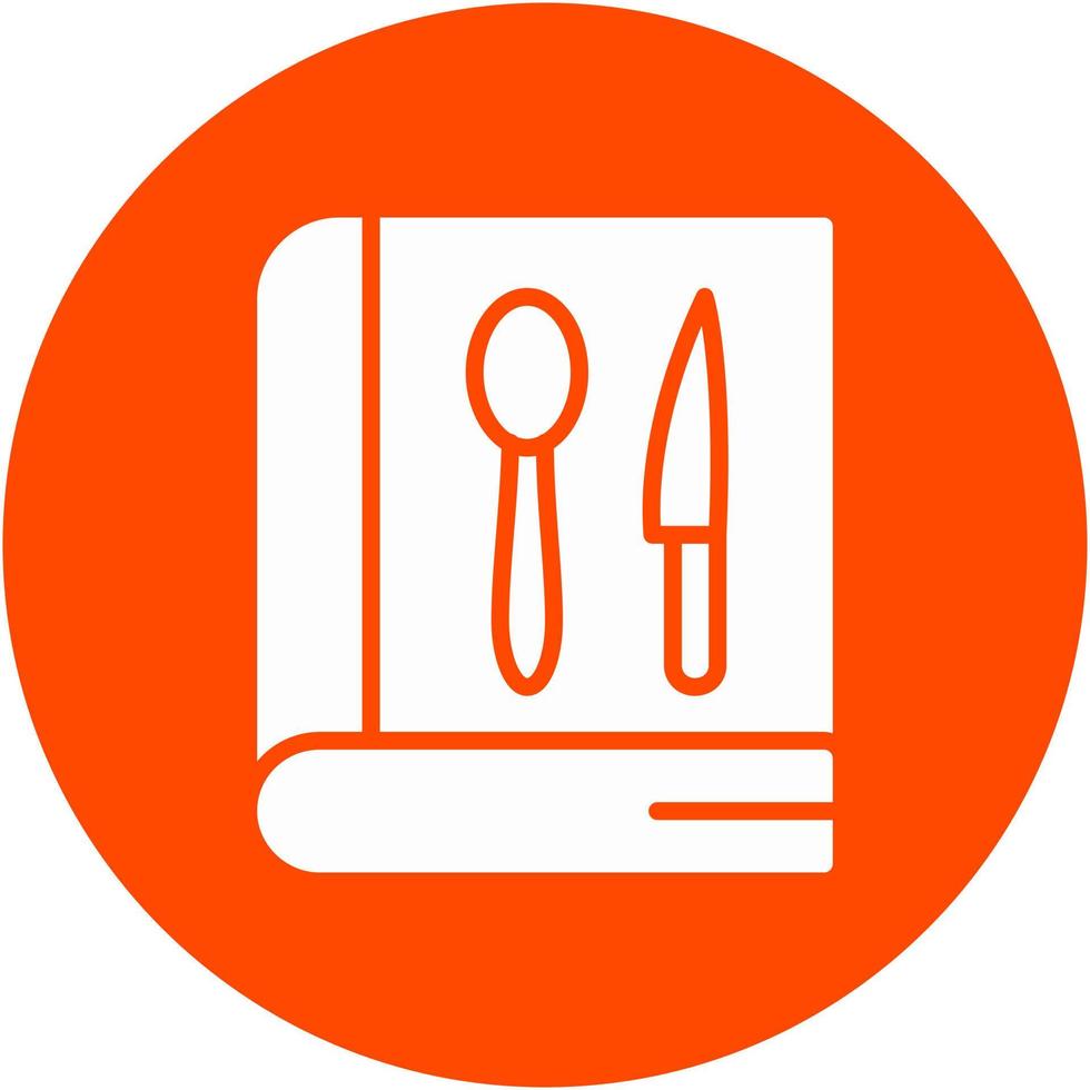 icono de vector de libro de recetas