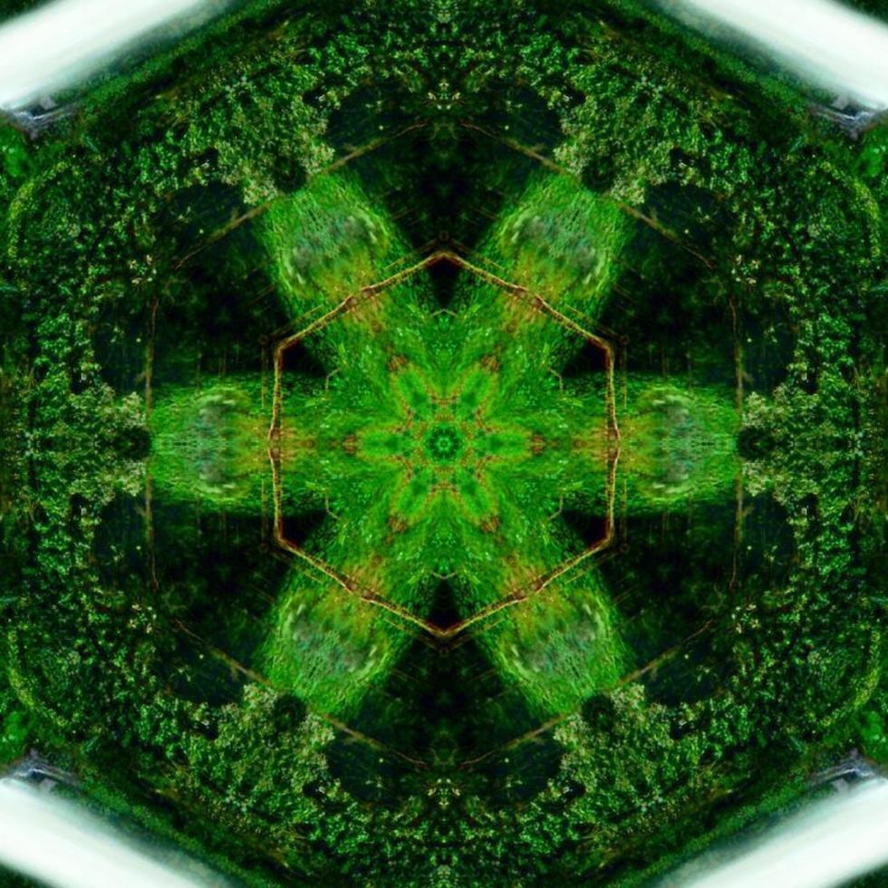 Shiny and Hypnotizing Colorful Kaleidoscope background photo