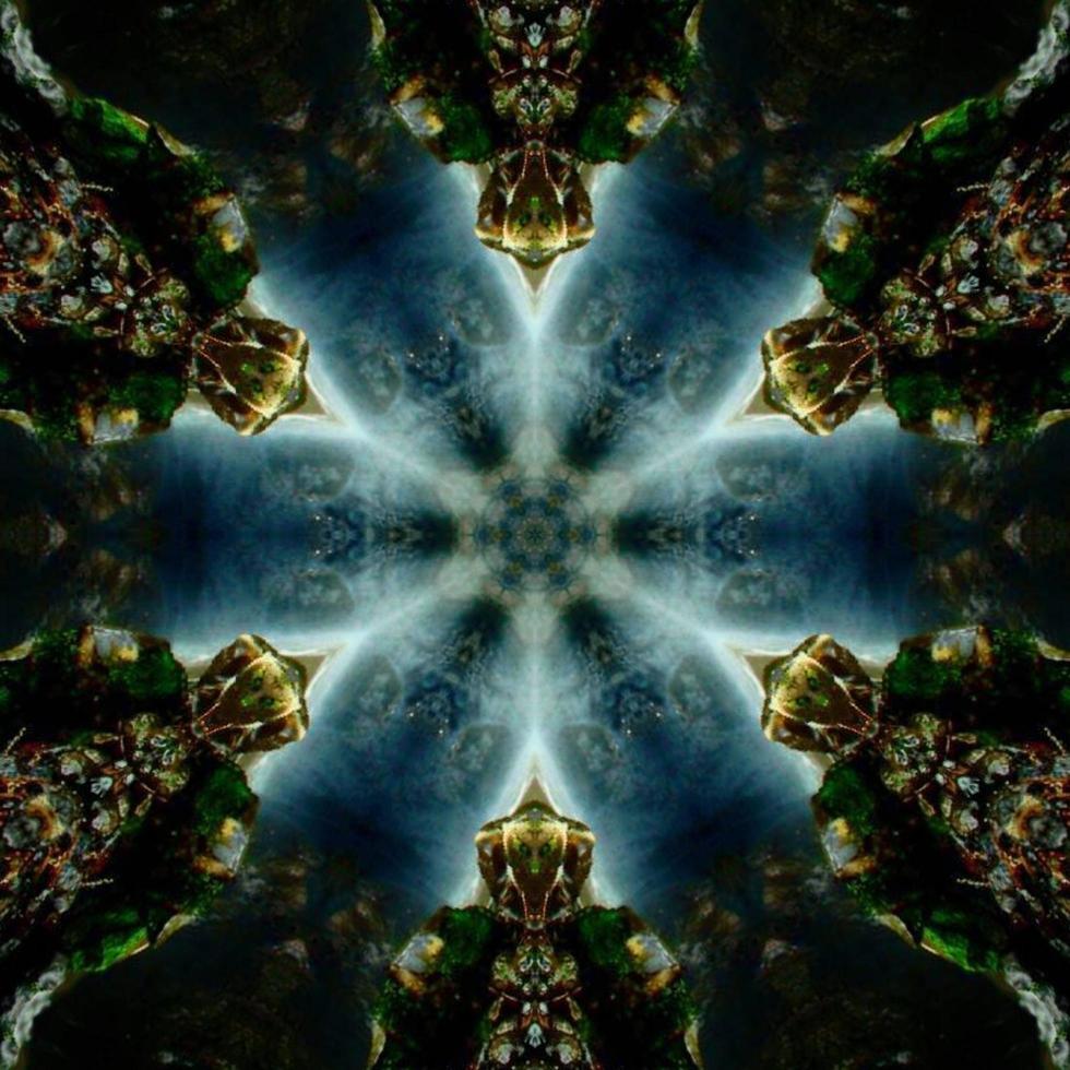 Shiny and Hypnotizing Colorful Kaleidoscope background photo