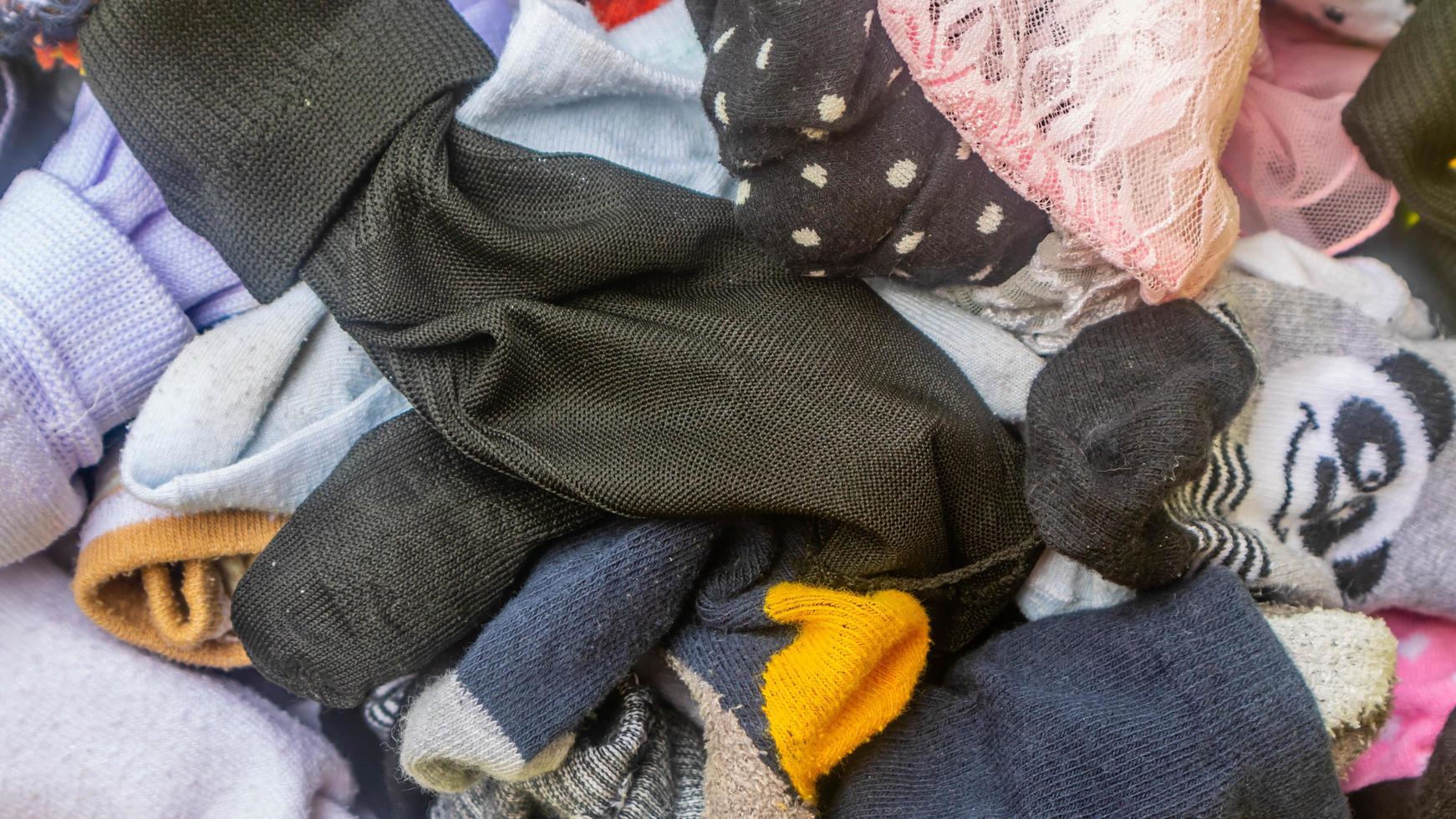 stack of socks in the background photo