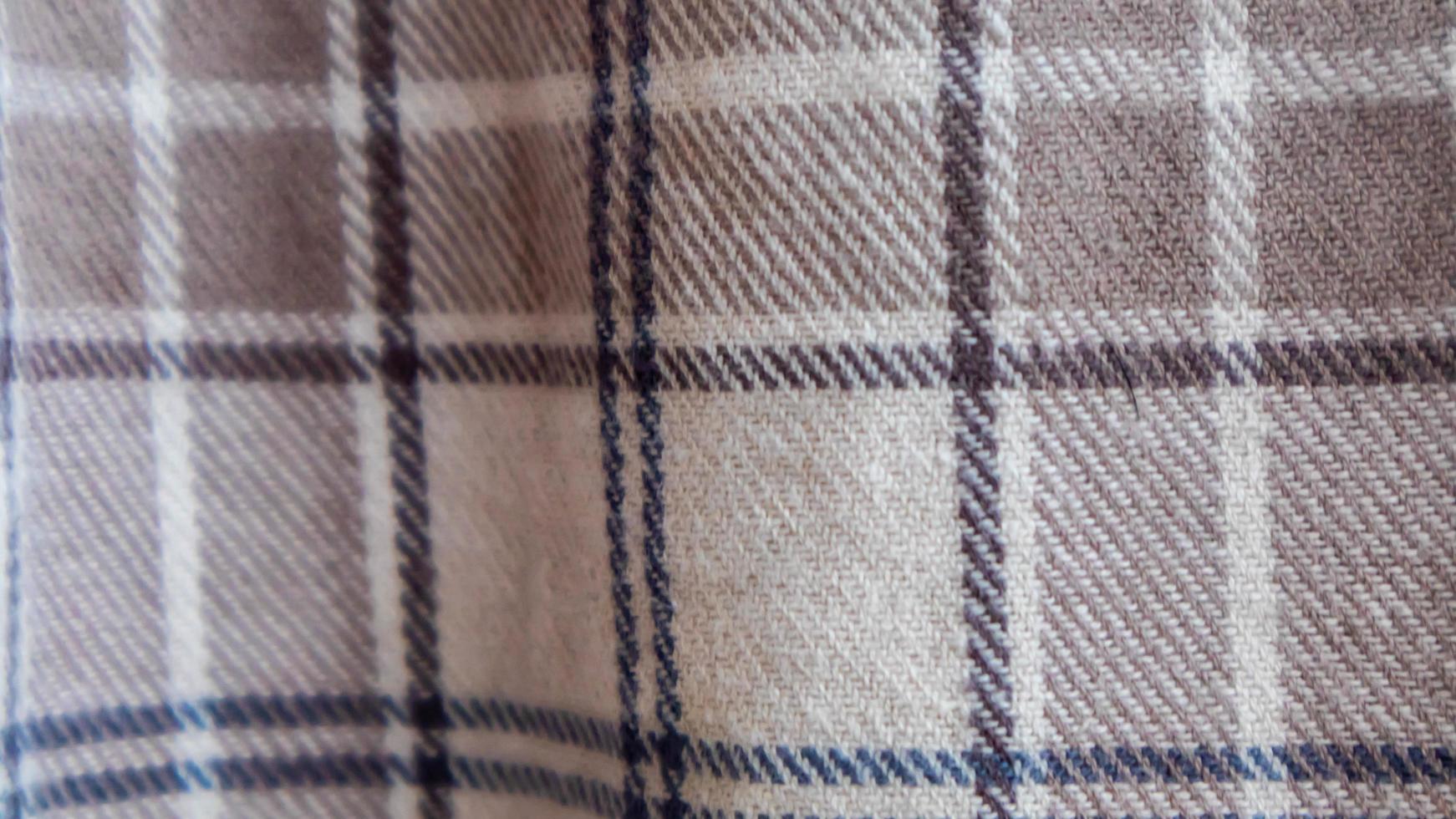 brown cloth texture with gingham as a background photo