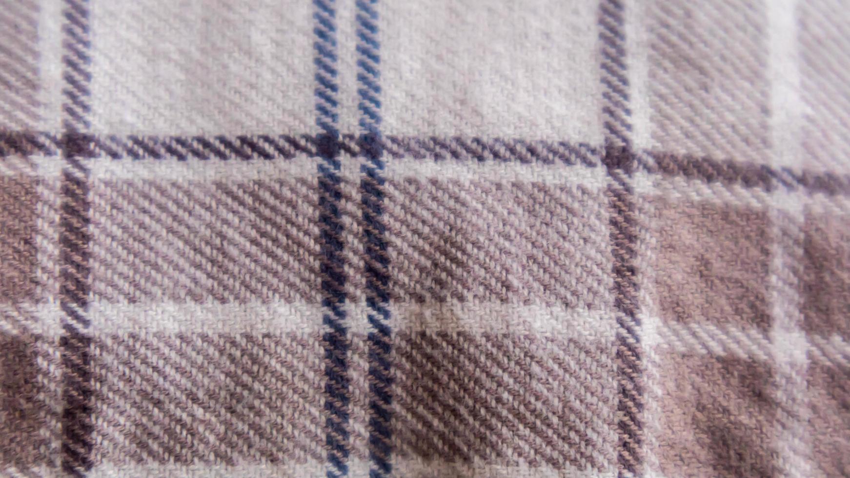 brown cloth texture with gingham as a background photo